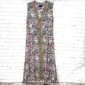 EUC-Kosiuko Animal Tiger Print Gold Border Dress